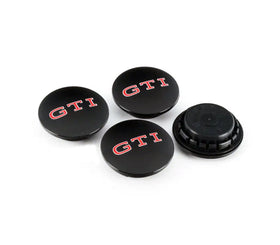 Dynamic Floating Center Caps "GTI Logo" (66mm) - VW / Golf / GTI / R / & More