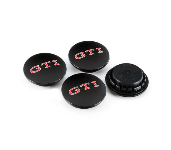 Dynamic Floating Center Caps "GTI Logo" (66mm) - VW / Golf / GTI / R / & More