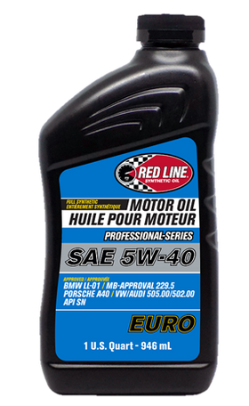 Red Line Professional Series Euro 5W40 Motor Oil - Quart