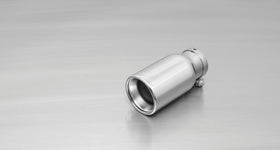 Remus Universal Sport Exhaust 90mm Straight Rolled Edge Chrome w/AdjClamp Tail Pipe Set (Single)