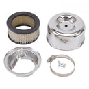 Edelbrock Air Cleaner 94 Series Round Steel Top 4 65In Dia X 3 125In 2 63In ID Raised Base Chrome-1