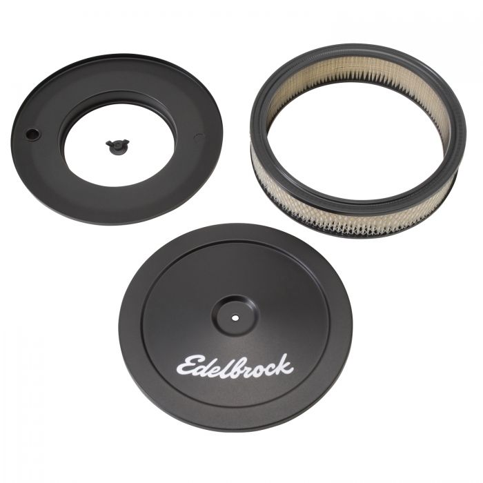 Edelbrock Air Cleaner Pro-Flo Series Round Steel Top Paper Element 10In Dia X 3 5In Black - 0