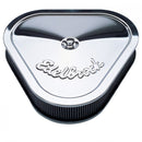 Edelbrock Air Cleaner Pro-Flo Series Triangular Steel Top 14 125In X 13 375In X 3 5In Chrome-1