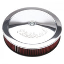 Edelbrock Air Cleaner Pro-Flo Series Round 14 In Diameter Cloth Element 3/8In Dropped Base Chrome-2