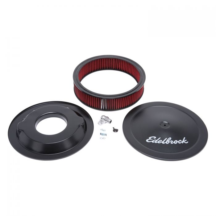Edelbrock Air Cleaner Pro-Flo Series Round 14 In Diameter Cloth Element 3/8Indropped Base Black - 0