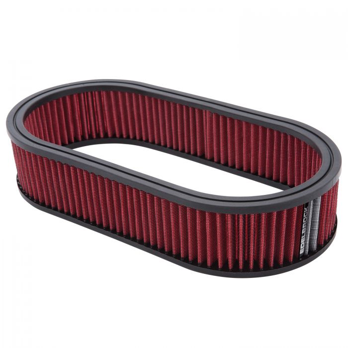 Edelbrock Air Cleaner Element Oval 2 5In Tall Red w/ White Strip - 0