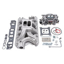 Edelbrock Manifold And Carb Kit Performer RPM Air-Gap Small Block Ford 351W Natural Finish-1