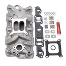 Edelbrock Manifold w/ Installation Kit Performer Eps SBC 1957-1986 Natural Finish-1