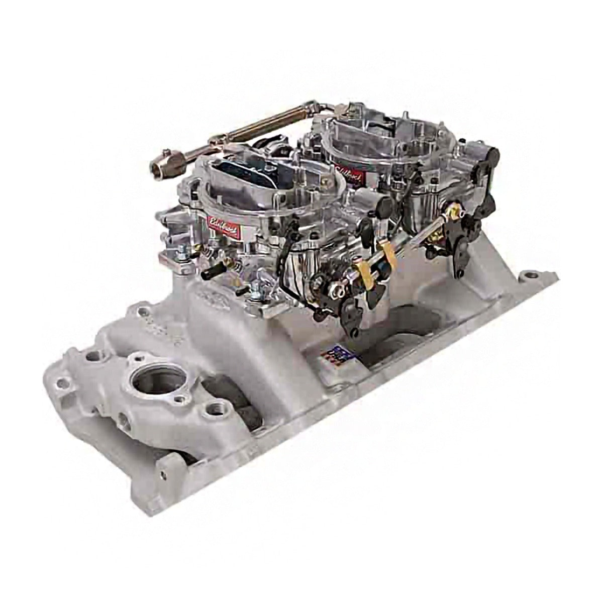 Edelbrock Dual Quad Kit Performer RPM Air Gap BBC Oval Port