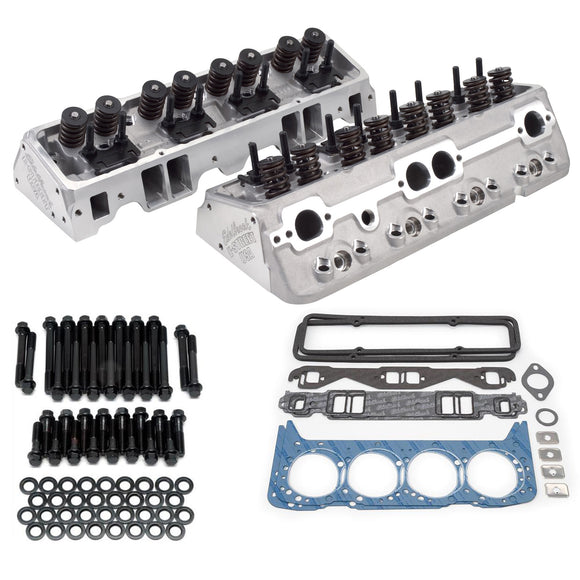 EDELBROCK E-Street Cylinder Heads Small-Block Chevy 262-400, Hydraulic Flat Tappet With Install kit