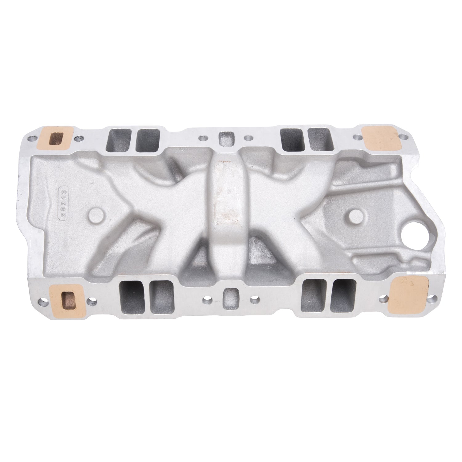 Edelbrock Manifold SBC 23-Degree Marine RPM 1955-1986 w/ Brass - 0