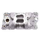 Edelbrock Manifold SBC 23-Degree Marine RPM 1987-1995 w/ Brass-1