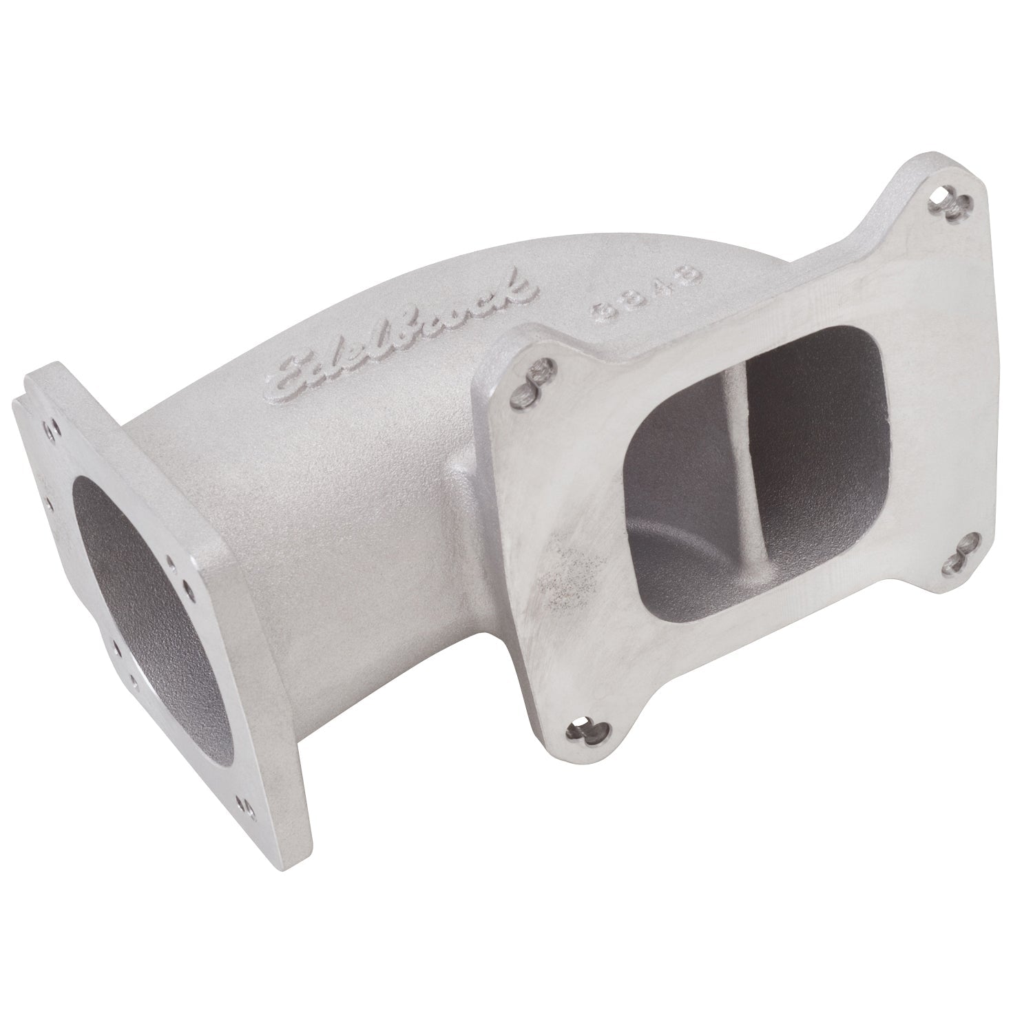 Edelbrock Low Profile Intake Elbow 90mm Throttle Body to Square-Bore Flange As-Cast Finish - 0