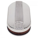 Edelbrock Air Cleaner Classic Series Oval Aluminum Top Cloth Element 17 5In X 9 35In X 3 9In-2