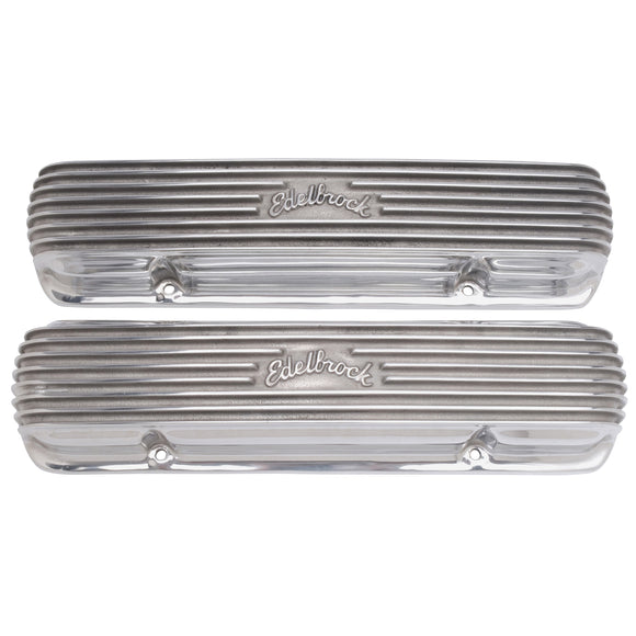 Edelbrock Valve Cover Classic Series Pontiac 1962-1979 301-455 CI V8 Polished