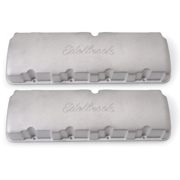 EDELBROCK Big Victor Valve Cover Set #4259 For Big-Block Chevy Race Engine