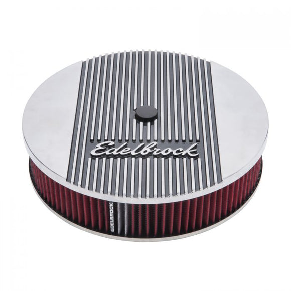 Edelbrock Air Cleaner Elite II 14In Diameter w/ 3In Element Standard Height Polished