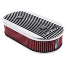 Edelbrock Air Cleaner Elite II Oval Dual-Quad Carbs 2 5In Red Element Polished-3