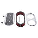 Edelbrock Air Cleaner Elite II Oval Dual-Quad Carbs 2 5In Red Element Polished-1