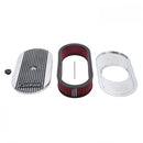 Edelbrock Air Cleaner Elite II Oval Single 4-Bbl Carb 2 5In Red Element Polished-1
