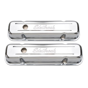 Edelbrock Signature Series Valve Covers, Chrome, Tall Profile, Pontiac 301-455 V8, '62-'79