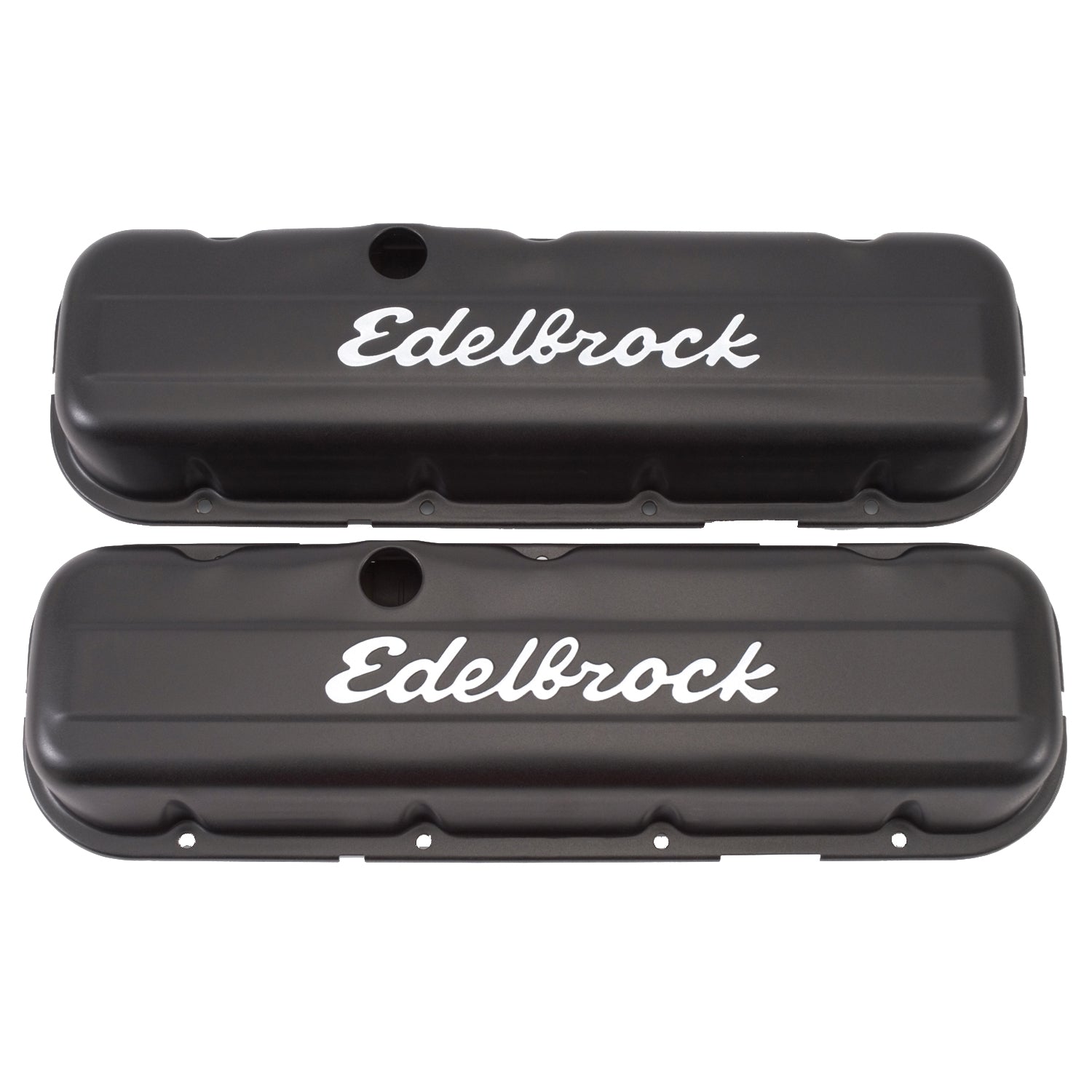 Edelbrock Signature Series Valve Covers, Black, Low Profile, Chevrolet 396-502, '65 & Later