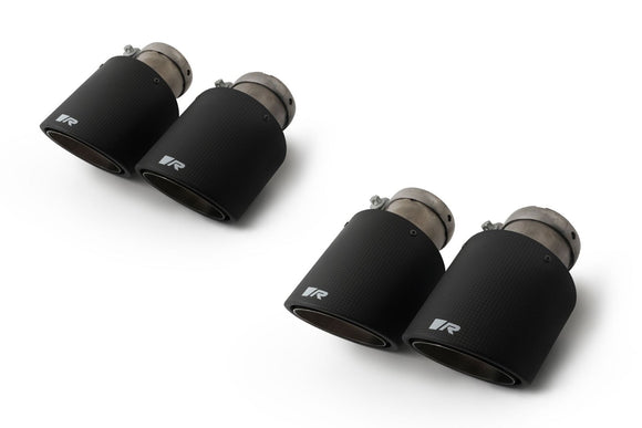 Remus 2013 Volkswagen Golf R Mk VII Axle Back Exhaust w/Connection Tubes/Carbon Tail Pipe Set
