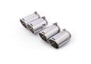Remus Stainless Steel 102mm Angled/Angled Rolled Edge Chrome Tail Pipe Set (Quad Tips)-1