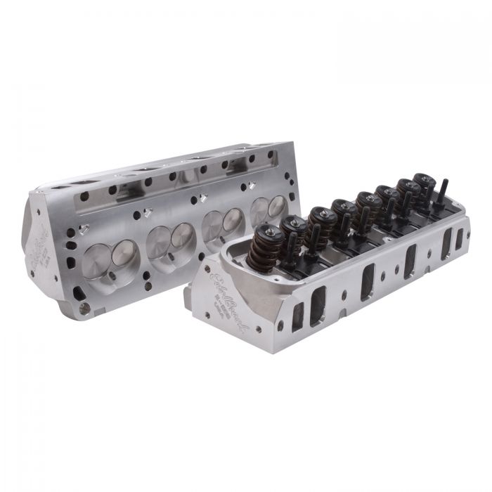 Edelbrock 1Pr SBF Cyl Head E-205 2 08 Intake Complete Assembled w/ Springs