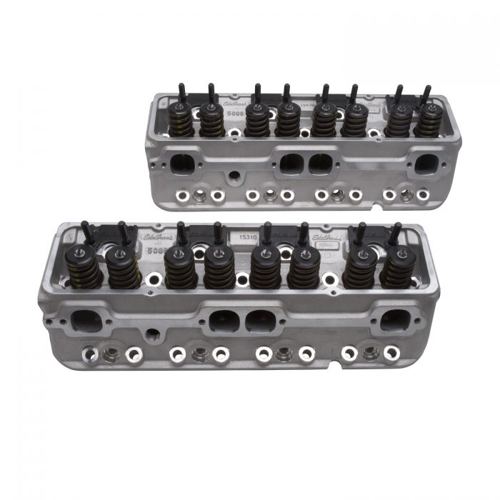 Edelbrock 1Pr Cyl Head E-210 SBC 64cc Perf RPM (Complete Pair) - 0