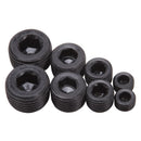 Edelbrock Fittings Pipe Plug Kit Internal Allen Head 1/8In 1/4In 3/8In 1/2In NPT Set of 8 Black-1
