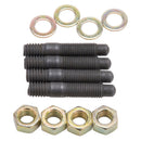 Edelbrock Carburetor Mounting Studs Bullet Nosed Black Oxide Gold Iridite Washers/Nuts Set of 4-1