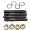 Edelbrock Carburetor Mounting Studs Bullet Nosed Black Oxide Gold Iridite Washers/Nuts Set of 4-1