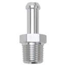 Edelbrock Hose End Straight 3/8In NPT to 3/8In Barb Clear Anodize-1