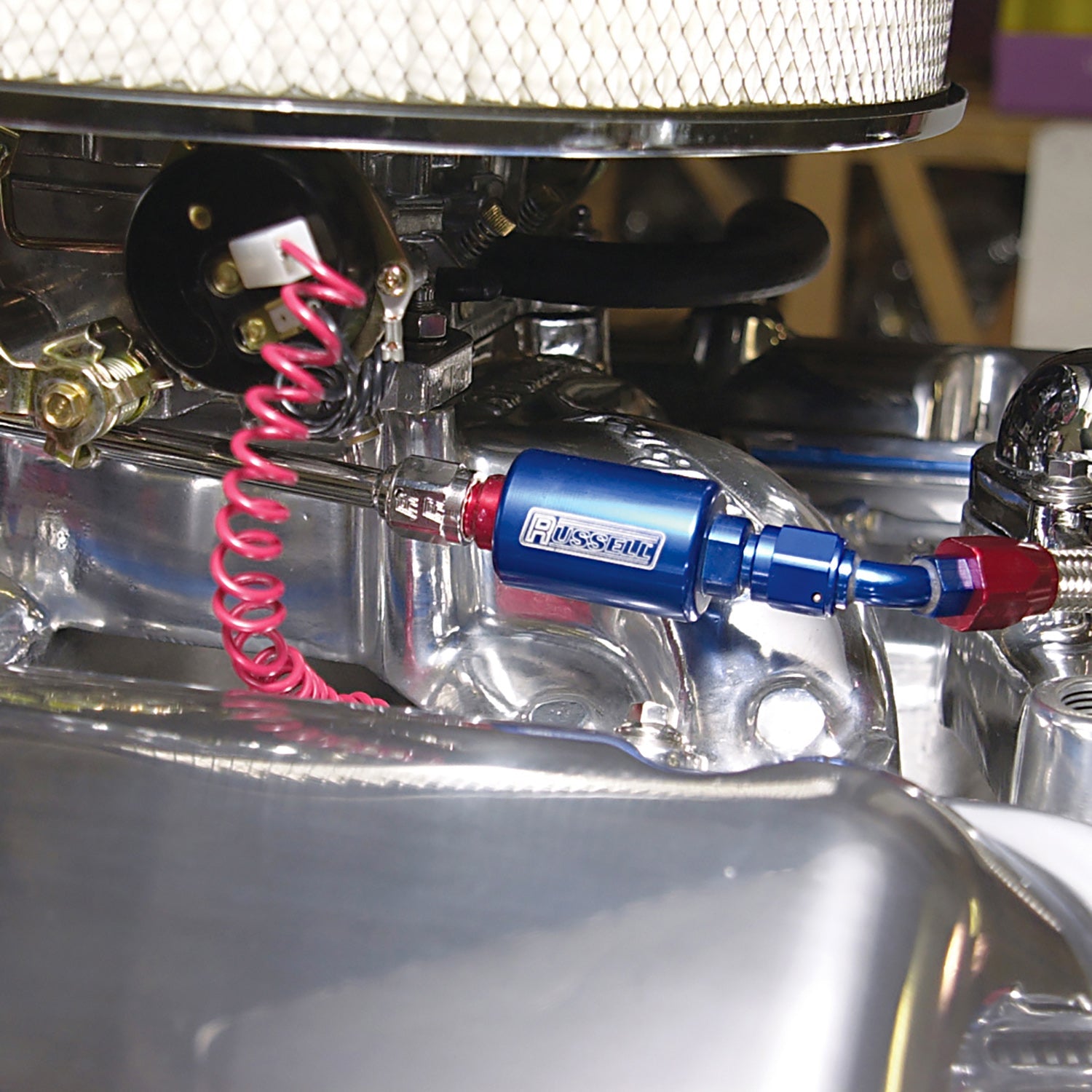 Edelbrock Fuel Line Braided Stainless for BBC ( Use w/ 8134 ) - 0