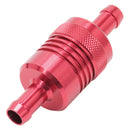 Edelbrock Fuel Filter Aluminum 3In X 01/ 1/8In 3/8In Inlet/Outlet Red-1
