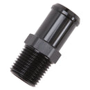 Edelbrock Hose End Straight 1/2In NPT to 3/4In Barb Black Anodize-1