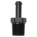 Edelbrock Hose Fittings Straight 1/2In NPT to 3/8In Barb Black Anodize-1