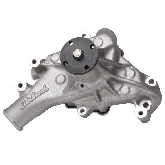 Edelbrock Water Pump for Small-Block Chevy in Satin Finish (Long)
