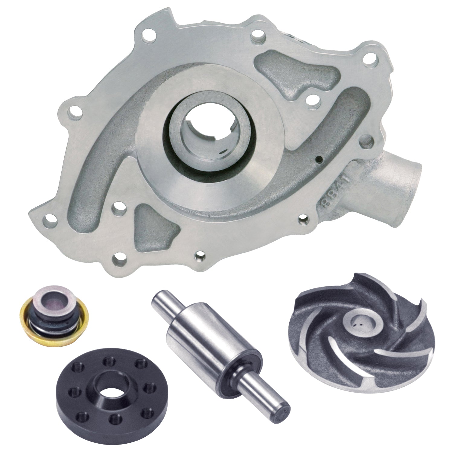 Edelbrock Water Pump for Small-Block Ford in Satin Finish - 0