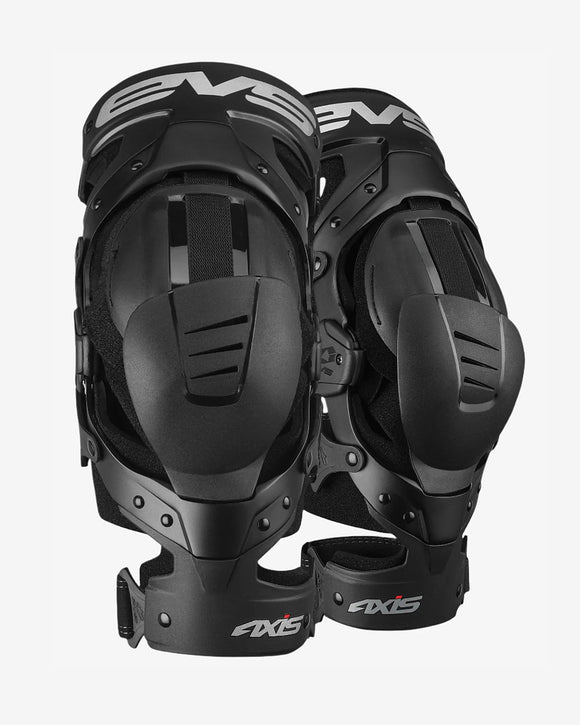 EVS Axis Sport Knee Brace Pair Black/Black/Grey - Small
