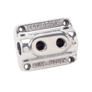 Edelbrock Polished Fuel Block Dual Carb-1