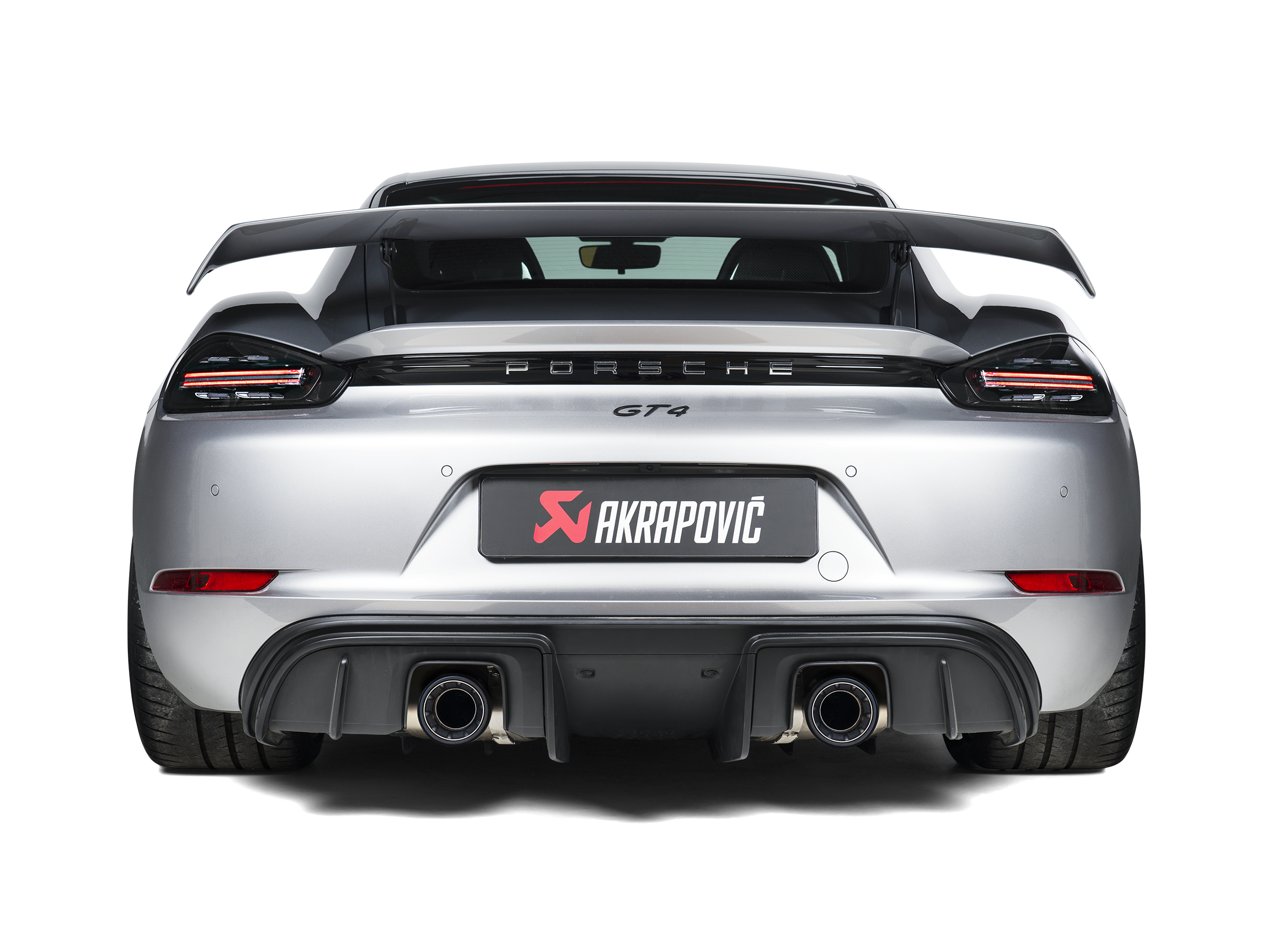 Akrapovic 2020+ Porsche Cayman GT4 (718) Slip-On Race Line (Titanium) (Req Tips / Option 2) - 0