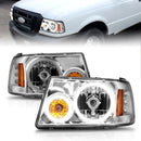 ANZO 2001-2011 Ford Ranger Projector Headlights w/ Halo Chrome (CCFL) 1 pc-1