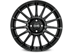 OZ SUPERTURISMO LM 19 X 8.5 +44 5 X 112 CB75 MATT BLACK SILVER LETTERING - 0