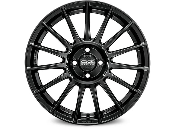 OZ SUPERTURISMO LM 19 X 8.5 +44 5 X 112 CB75 MATT BLACK SILVER LETTERING