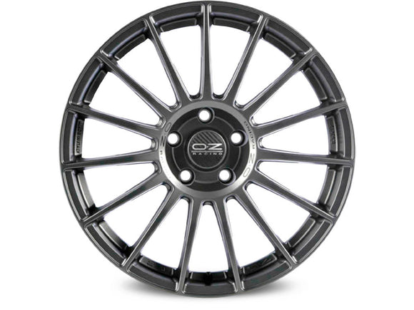 OZ SUPERTURISMO LM 19 X 8.5 +44 5 X 112 CBN/A MATT GRAPHITE SILVER LETTERING