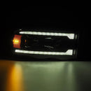 AlphaRex 02-05 Dodge Ram 1500 LUXX LED Proj Headlights Alpha Black w/Activ Light/Seq Signal-2