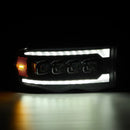 AlphaRex 02-05 Dodge Ram 1500 NOVA LED Proj Headlights Plank Style Blk w/Activ Light/Seq Signal-4