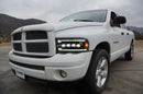AlphaRex 02-05 Dodge Ram 1500 NOVA LED Proj Headlights Plank Style Chrome w/Activ Light/Seq Signal-2